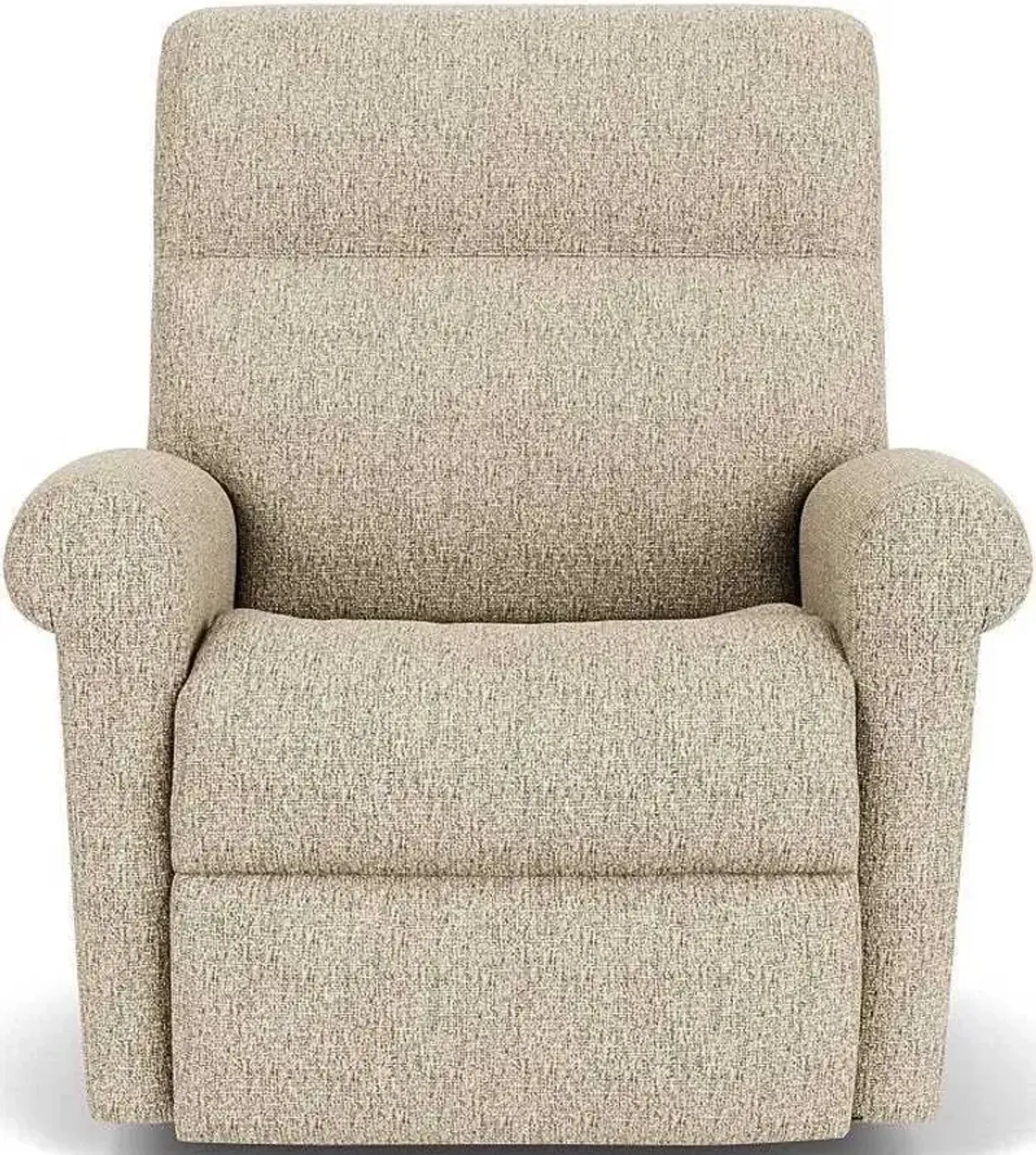 Flexsteel Davis White Cream Swivel Gliding Manual Recliner