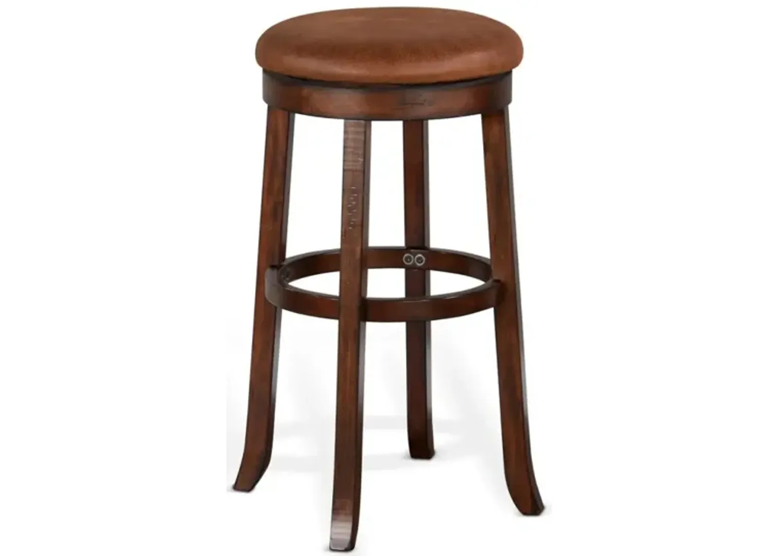 Sunny Designs Santa Fe Dark Chocolate 30 Inch Swivel Counter-Height Stool with Cushioned Seat