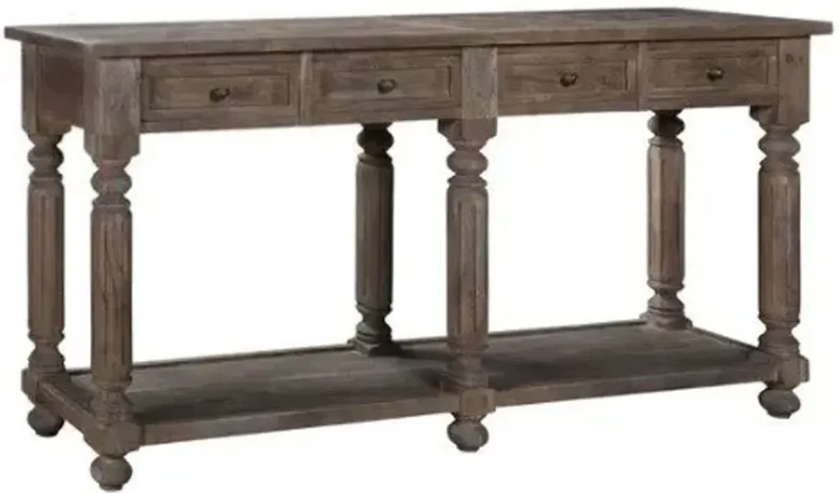 Crestview Bengal Manor Dark Brown Console Table