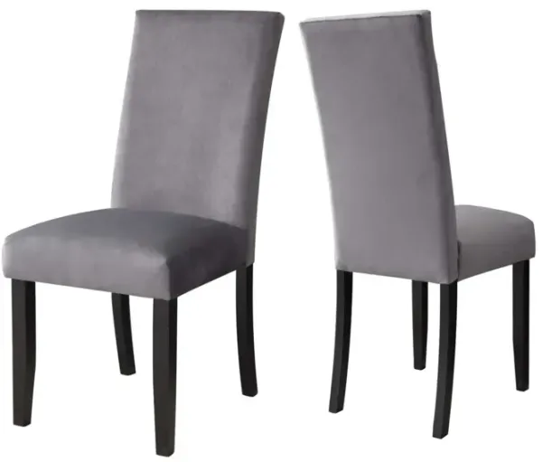 Steve Silver Napoli Gray Velvet Side Chair