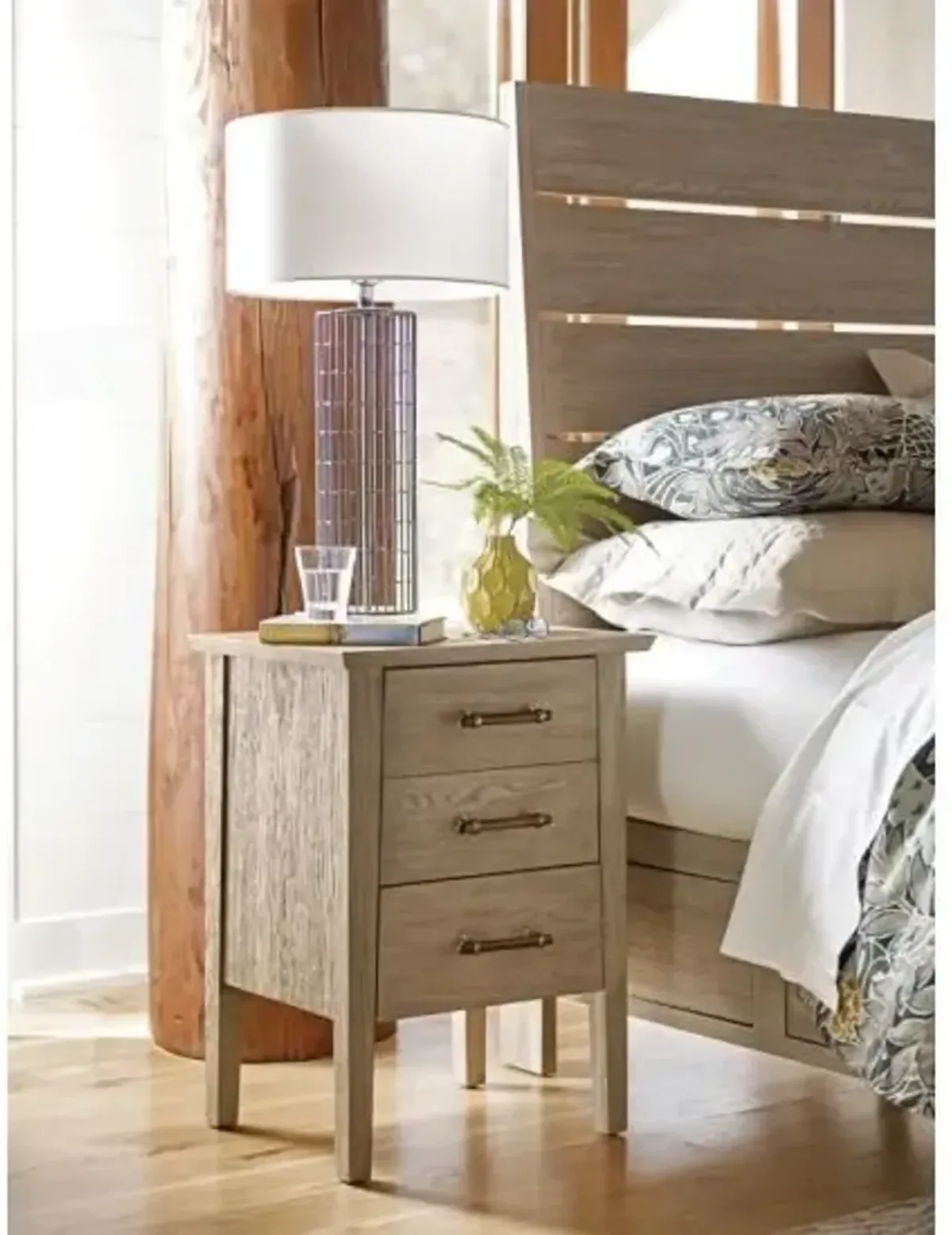 Kincaid Symmetry French Oak Boulder 3-Drawer Nightstand