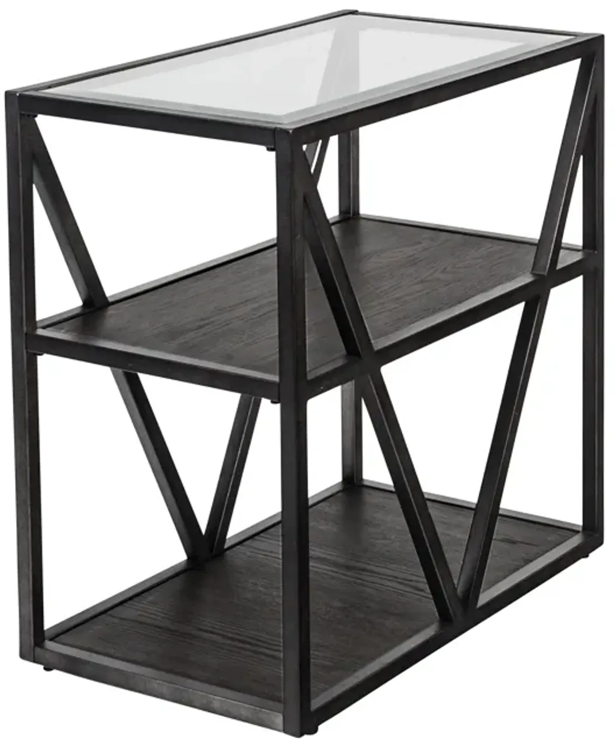 Liberty Furniture Cobblestone Brown with Grey Dusty Wax Hangup Chair Side Table Arista