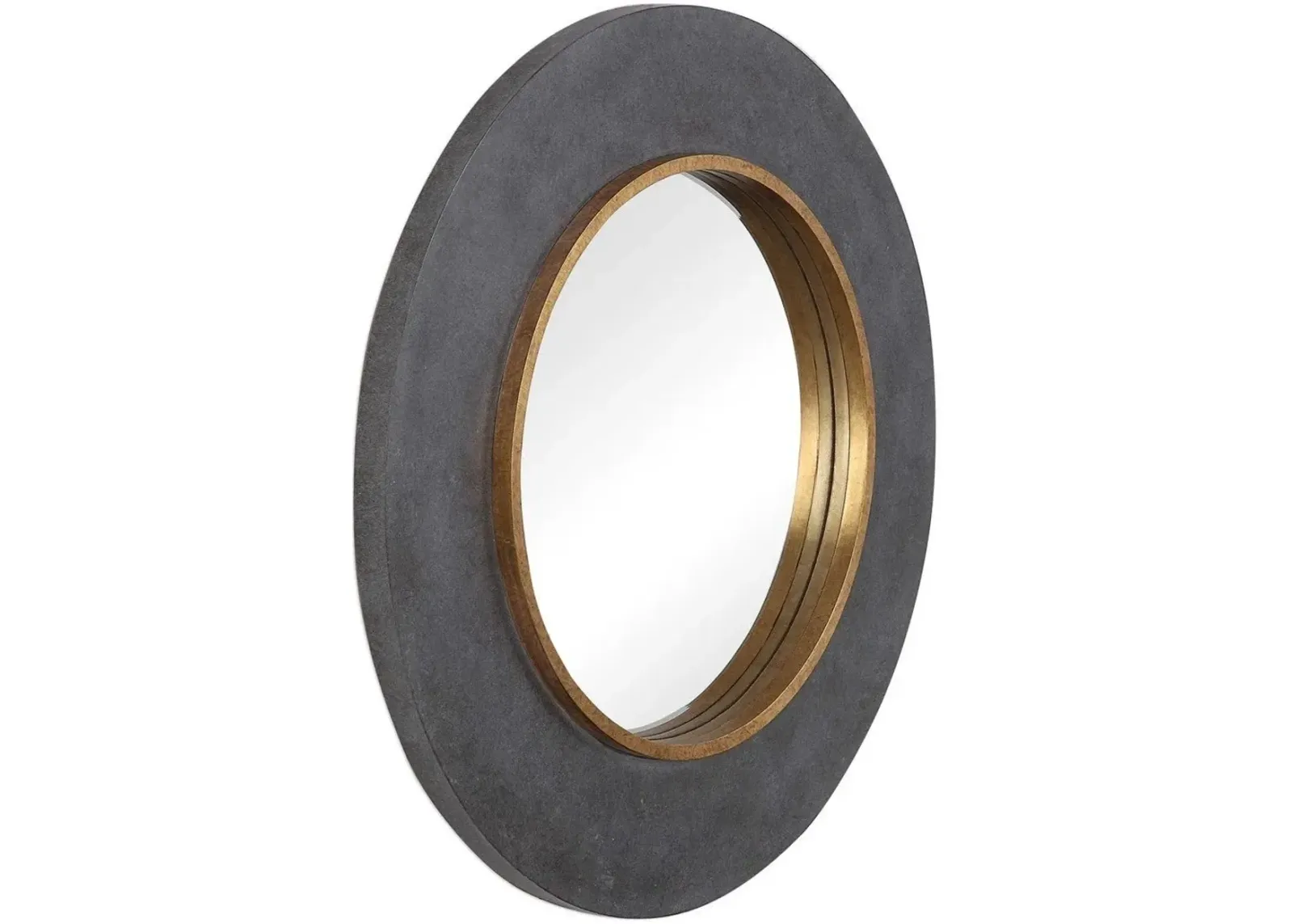 Uttermost Saul Charcoal Round Mirror