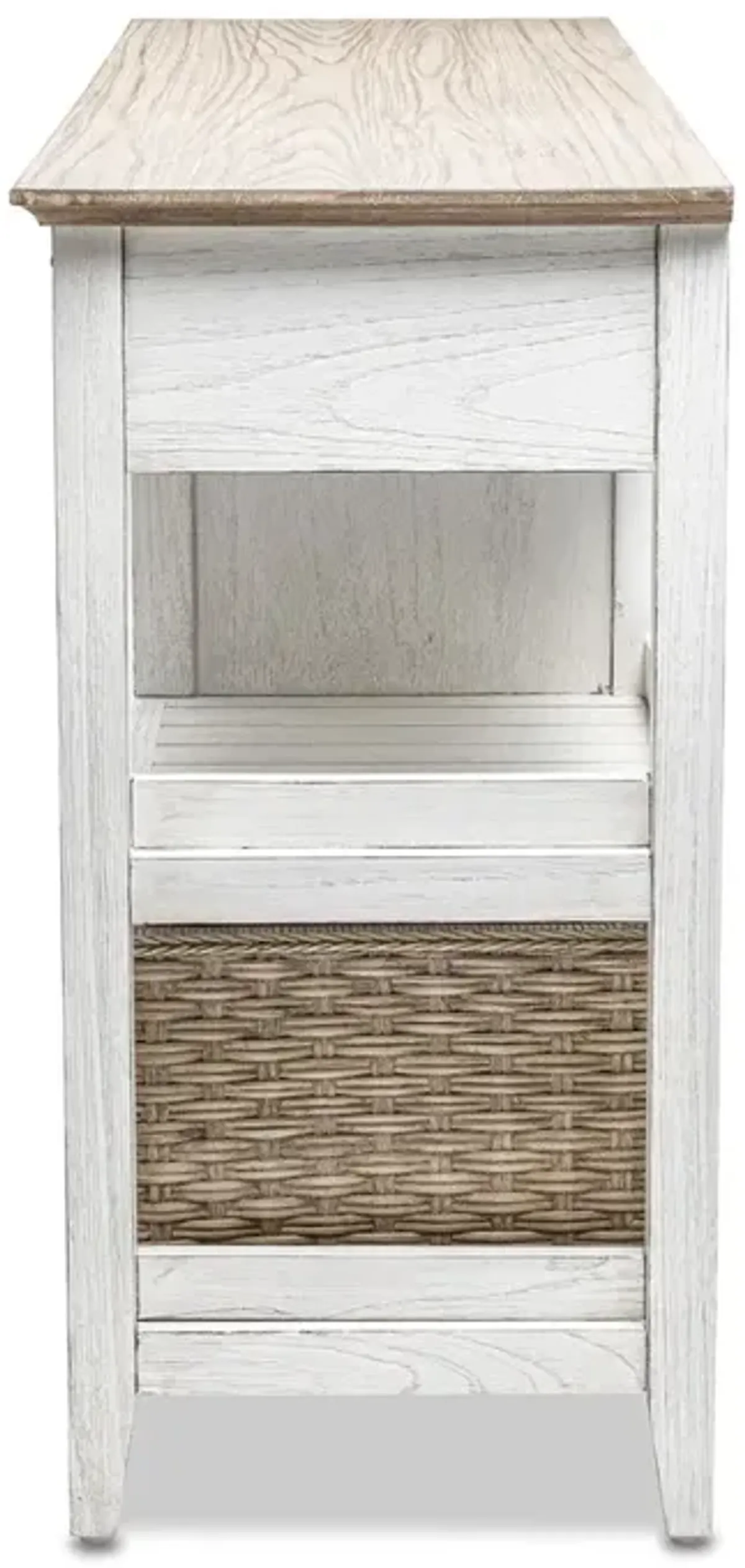 Seawinds Captiva Island Sideboard with Wine Rack Beach Sand Finish