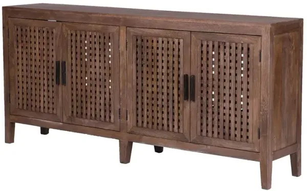 Parker House Crossings Portland Collection 78 TV Stand in Timber Color