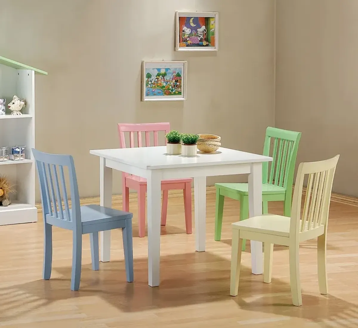 Coaster Rory 5-Piece Kids Table & Chairs Set Multi Color