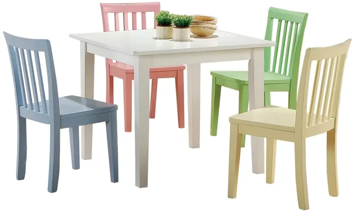 Coaster Rory 5-Piece Kids Table & Chairs Set Multi Color