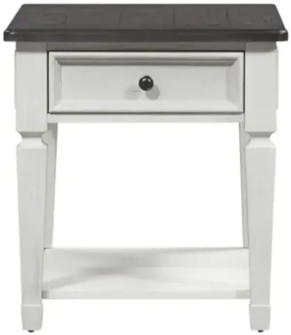Liberty Furniture Allyson Park Wire Brushed White End Table