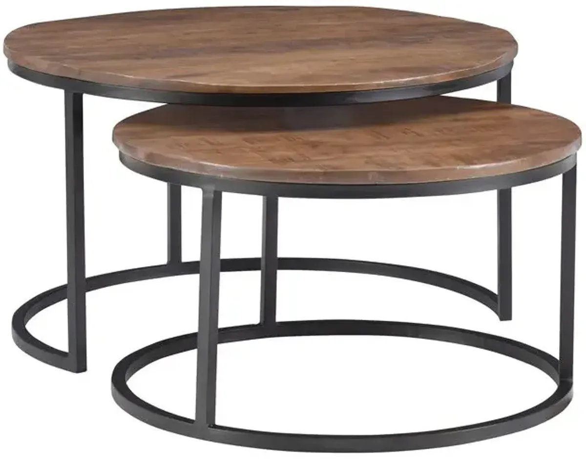 Powell Weston Nesting Coffee Tables Brown