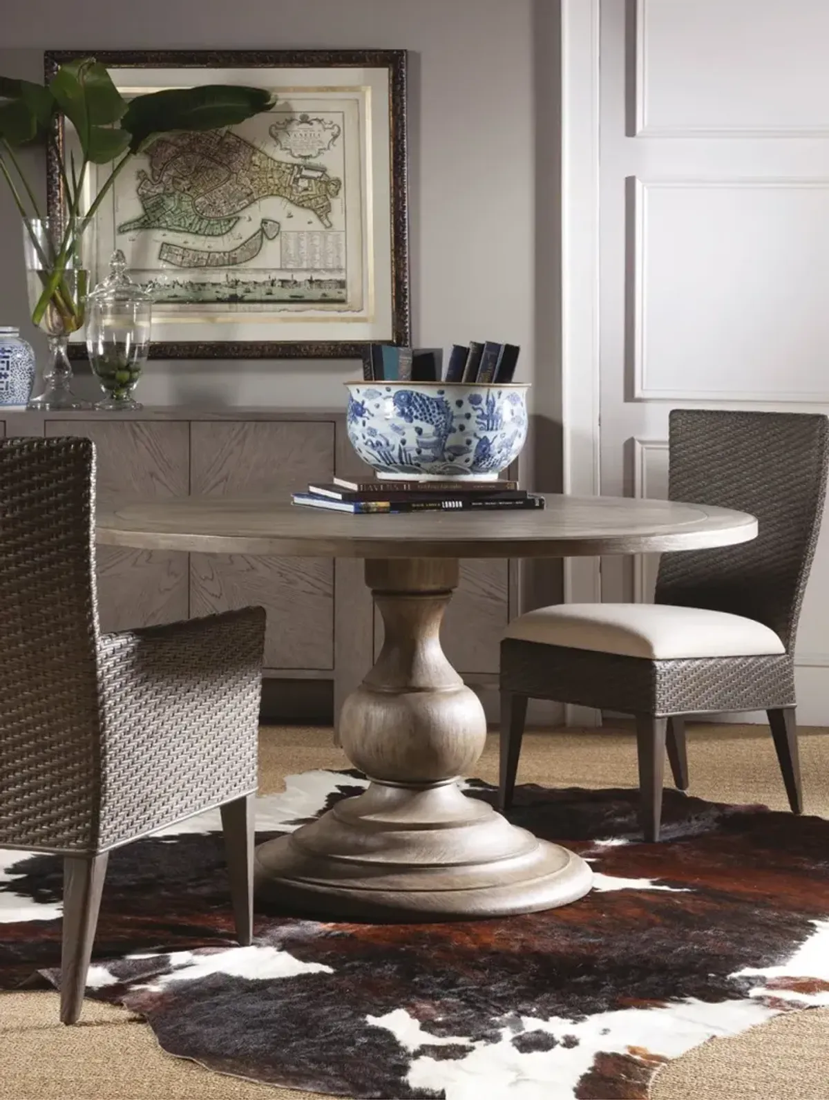 Artistica Home by Lexington Cohesion Program Round Dining Table Grigio