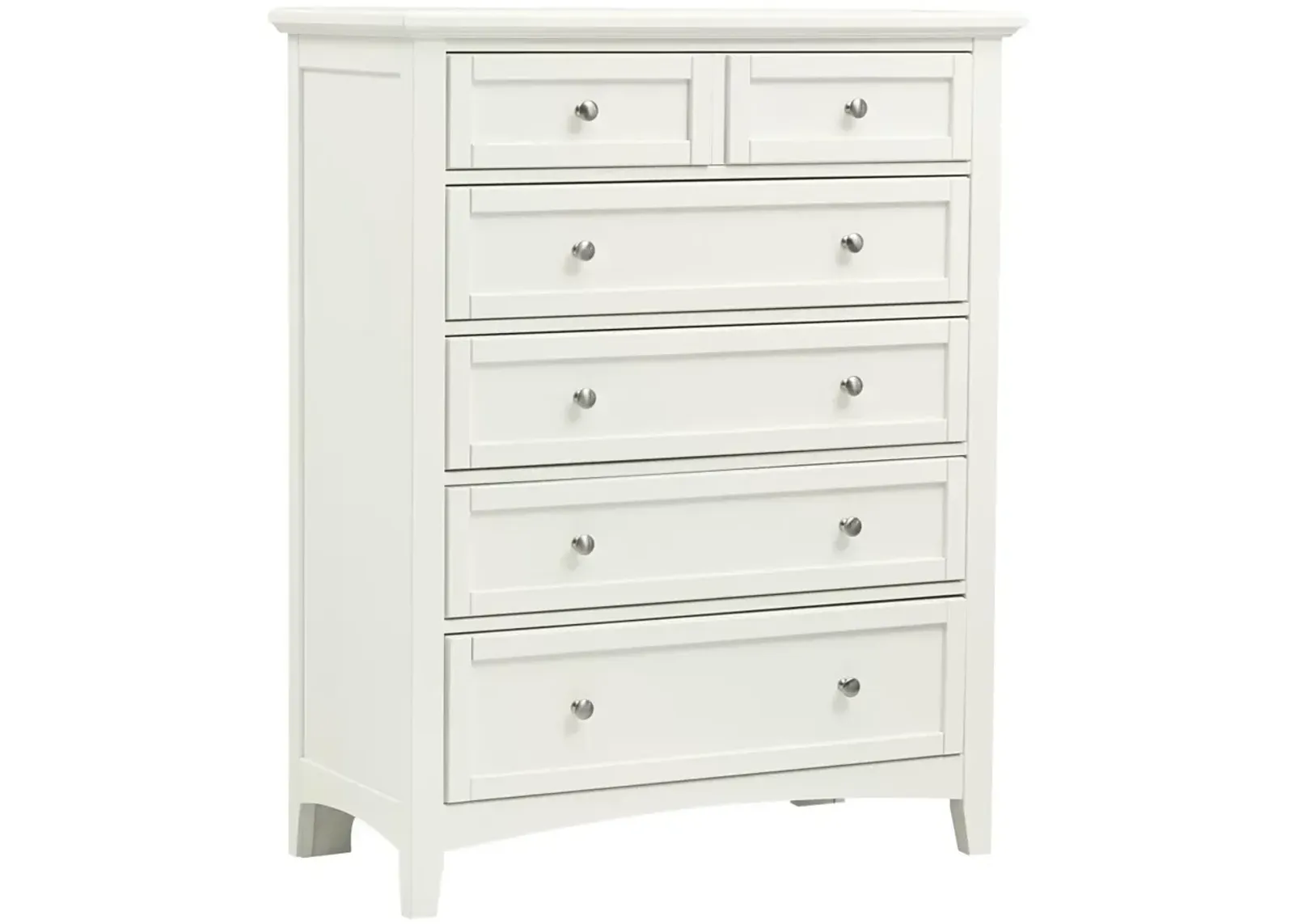 Vaughan-Bassett Bonanza White 5-Drawer Chest