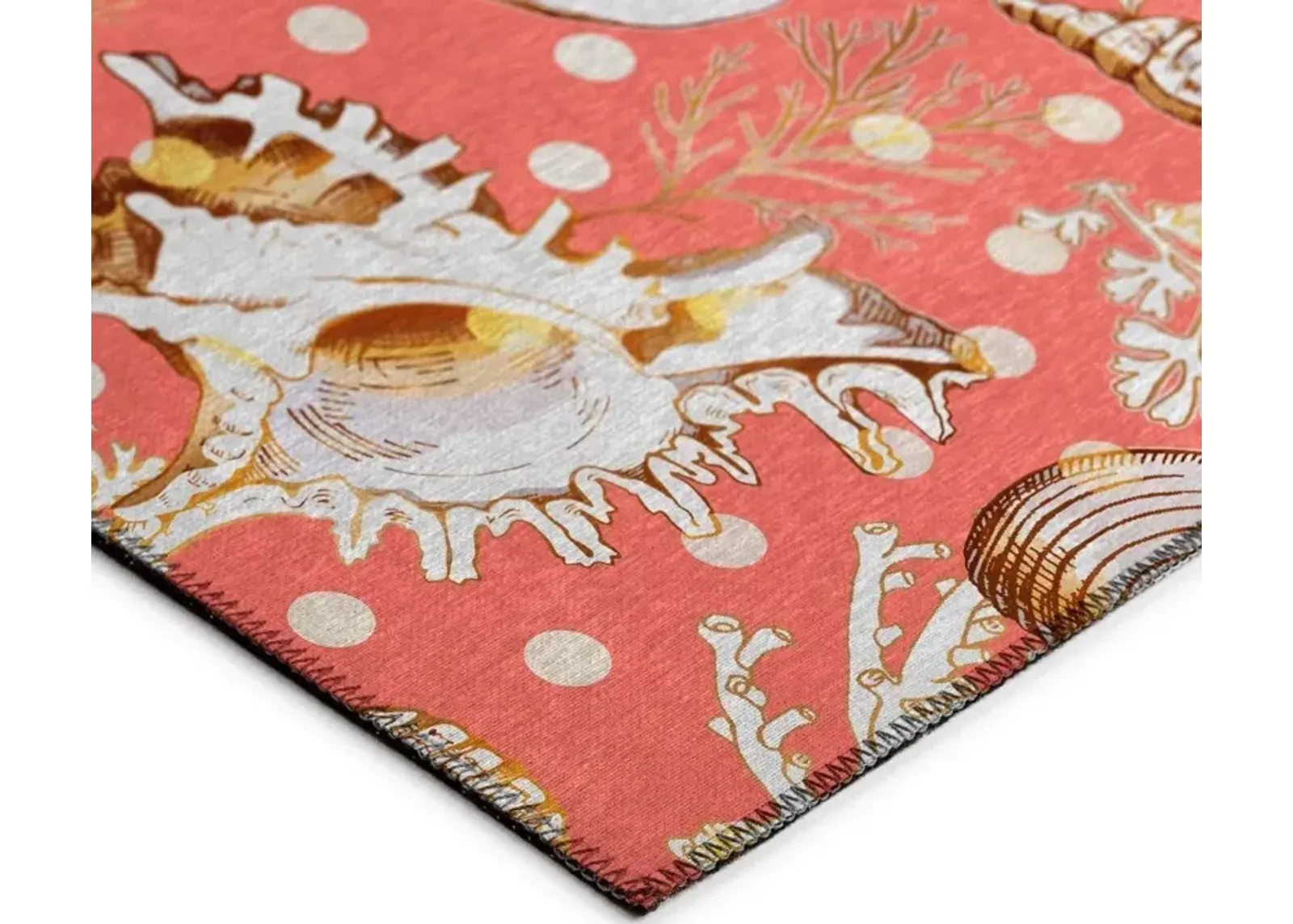 Dalyn Coral Charm Seashell Rendezvous On Blush 5'X8' Area Rug