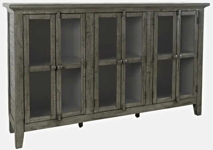 RUSTIC SHORES 6 DOOR HIGH CABINET STONE