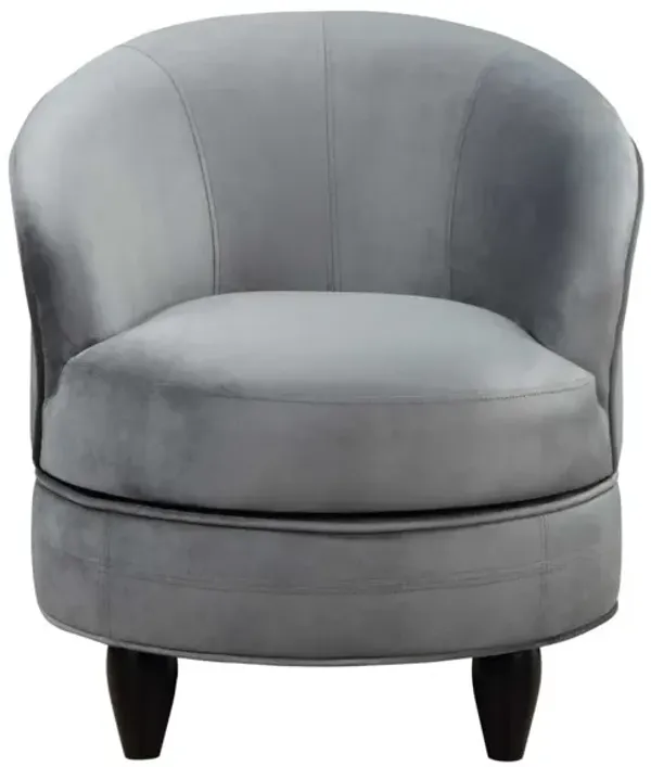 Steve Silver Accent Barrel Chair Gray Velvet