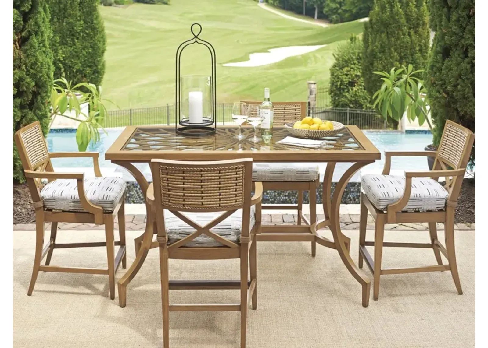 Tommy Bahama Outdoor by Lexington Los Altos Valley View Bistro Dining Table