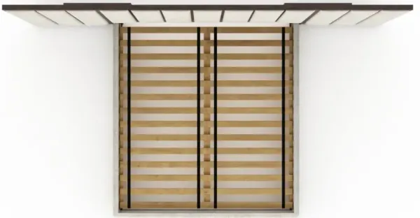 Casa Inspirata Colonna Wall King Bed in Brunette Dark Brown Wood Finish