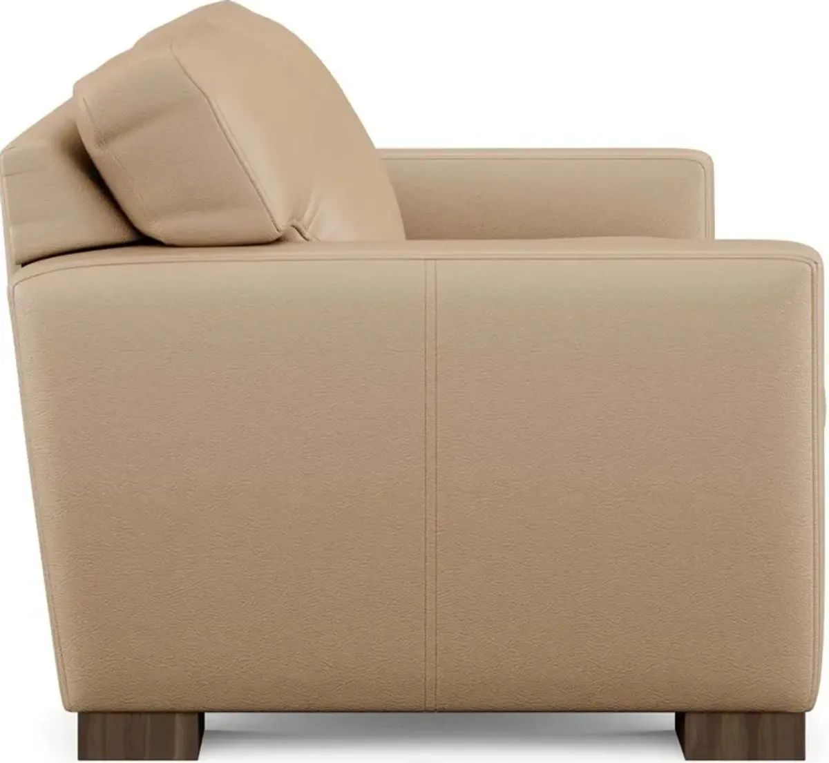 Flexsteel Bryant Beige Leather Loveseat