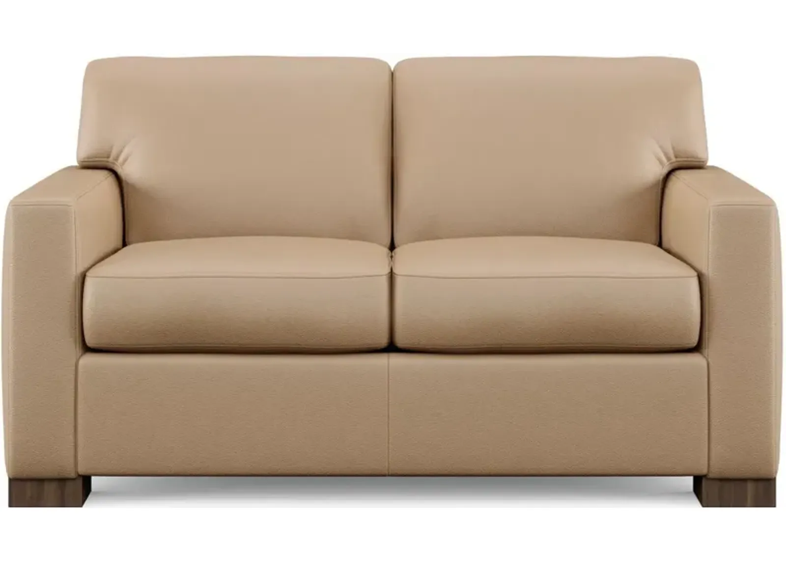 Flexsteel Bryant Beige Leather Loveseat