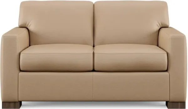 Flexsteel Bryant Beige Leather Loveseat