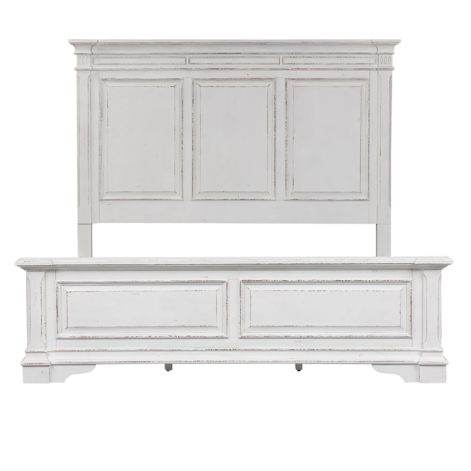 KING CALIFORNIA PANEL BED DRESSER & MIRROR - ABBEY PARK