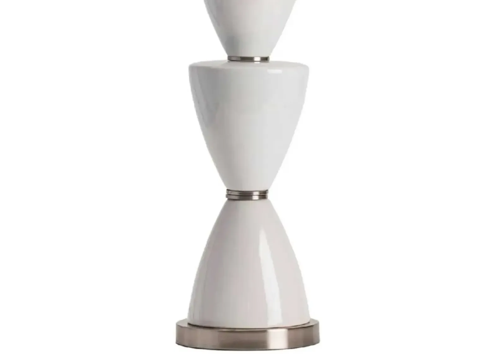 Crestview Morison White & Brushed Nickel Table Lamp