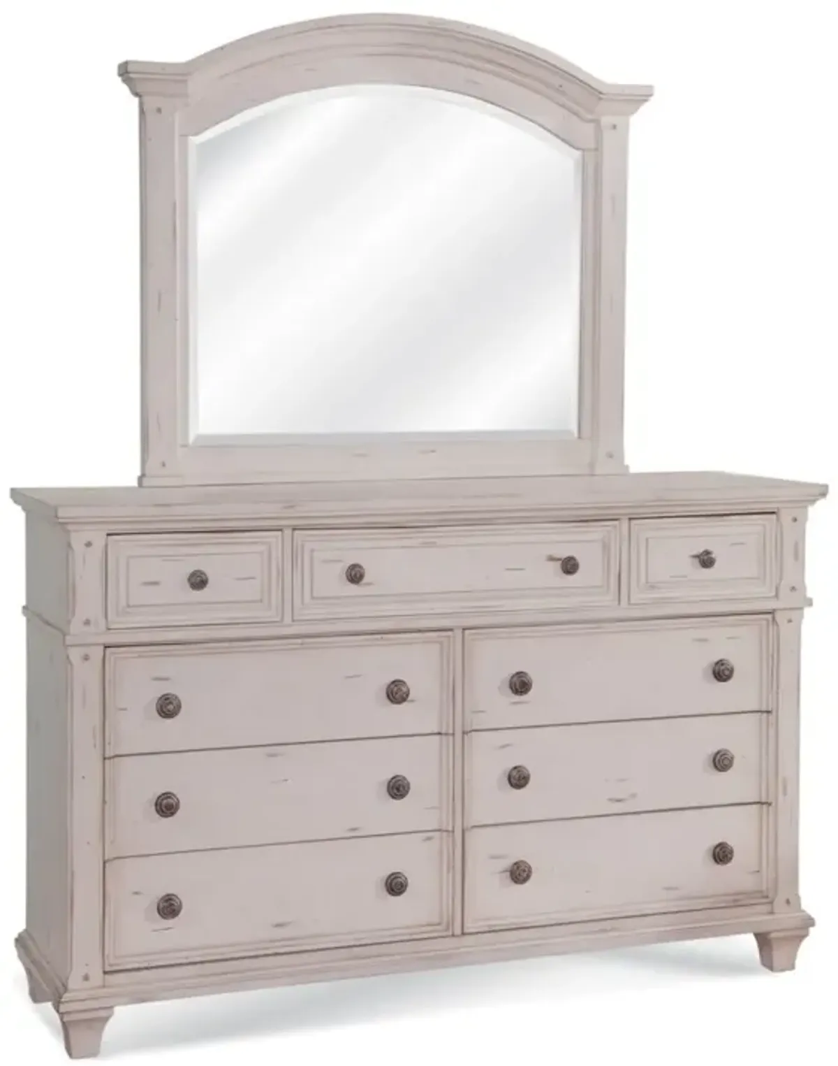 American Woodcrafters Sedona Cobblestone White Mirror