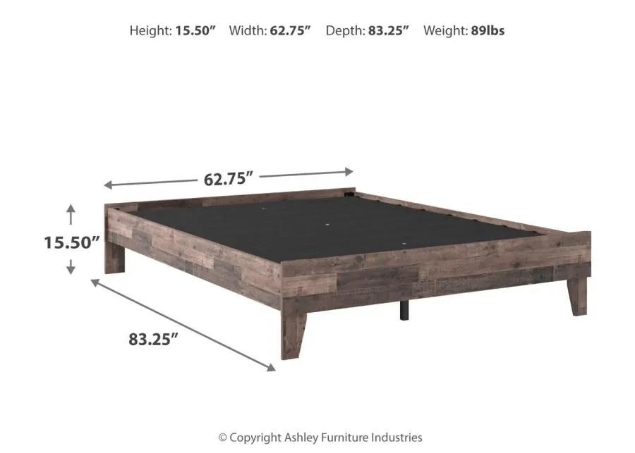 NEILSVILLE QUEEN PLATFORM BED MULTI GRAY SIGNATURE DESIGN