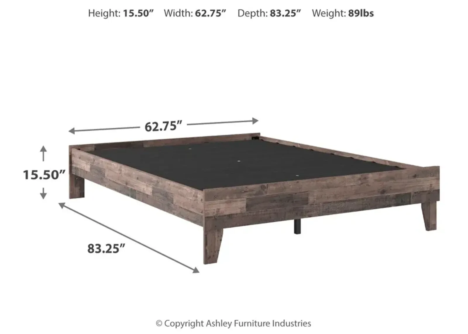 Ashley Neilsville Multi-Gray Queen Platform Bed