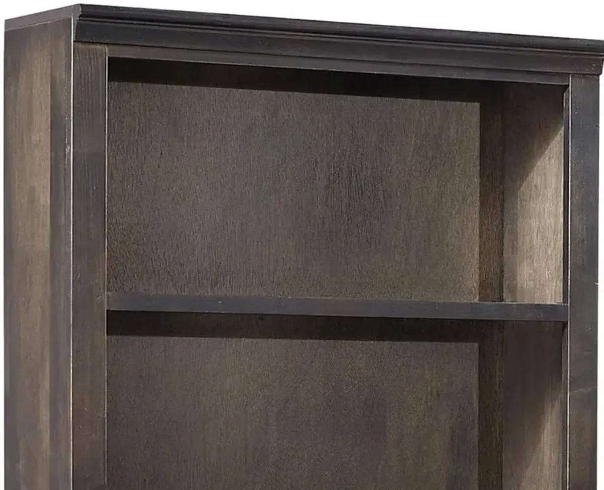 Aspenhome Churchill 72 Inch Ghost Black Bookcase with 4 Fixed Shelves