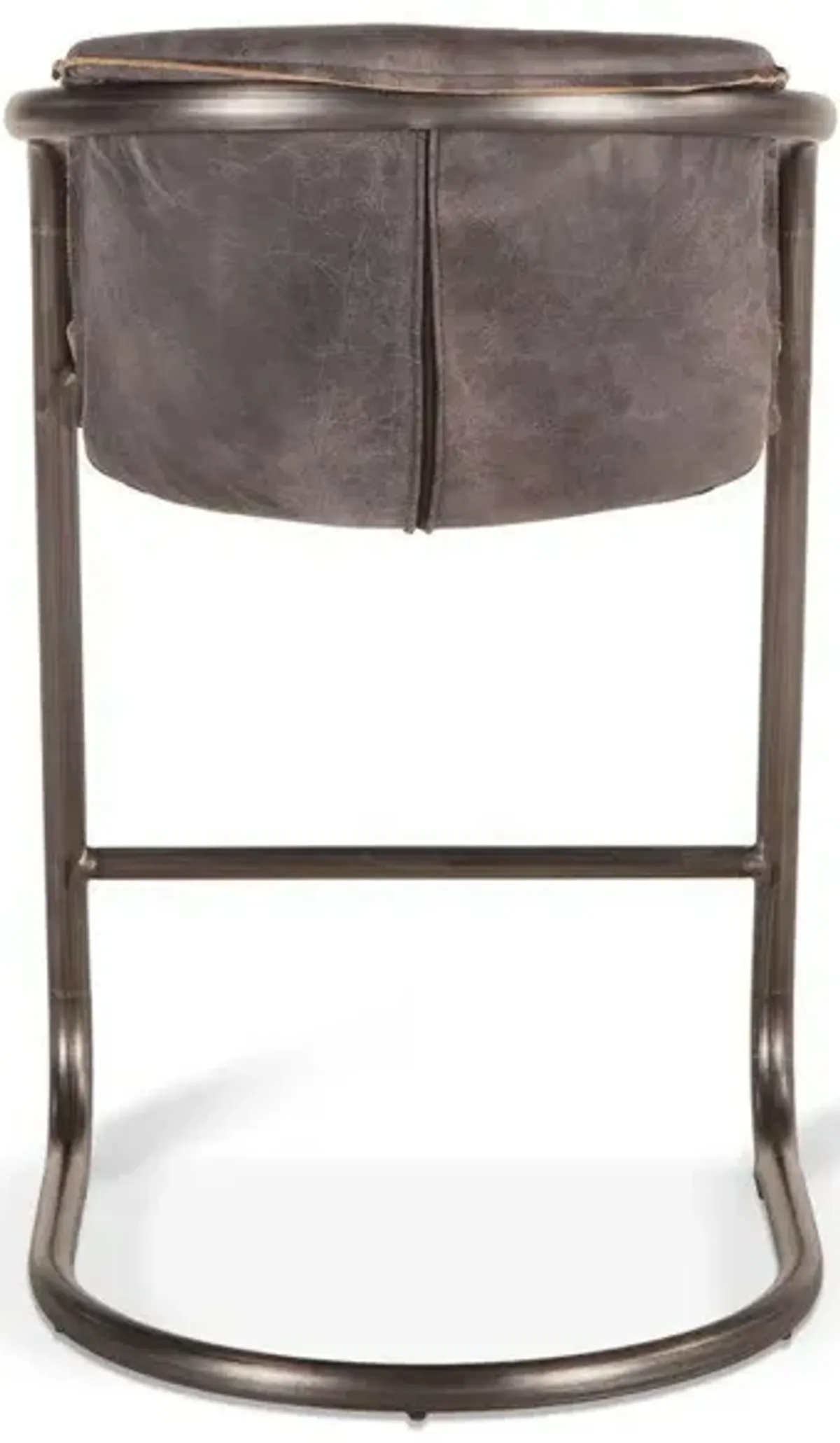 Home Trends Design Portofino Antique Ebony Top Grain Leather Counter Chair