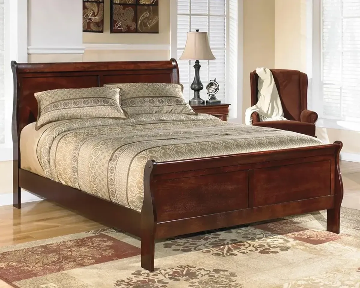 Ashley Alisdair Dark Brown King Sleigh Bed