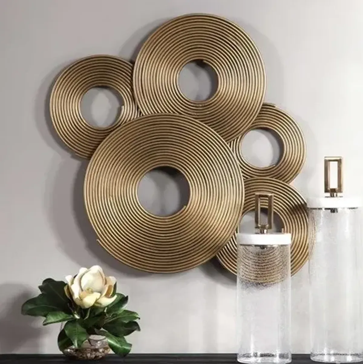 Uttermost Ahmet Gold Rings Wall Art Decor