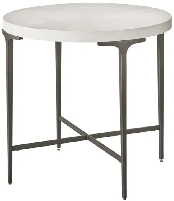 DAHLIA DARK GRAY/LIGHT GRAY ROUND END TABLE