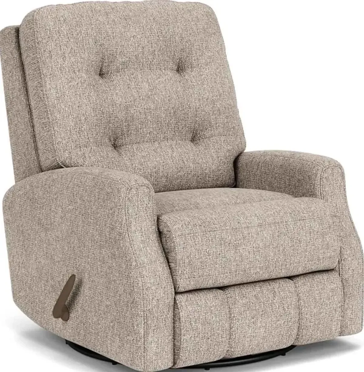 Flexsteel Devon Silver Overcast Swivel Gliding Manual Recliner