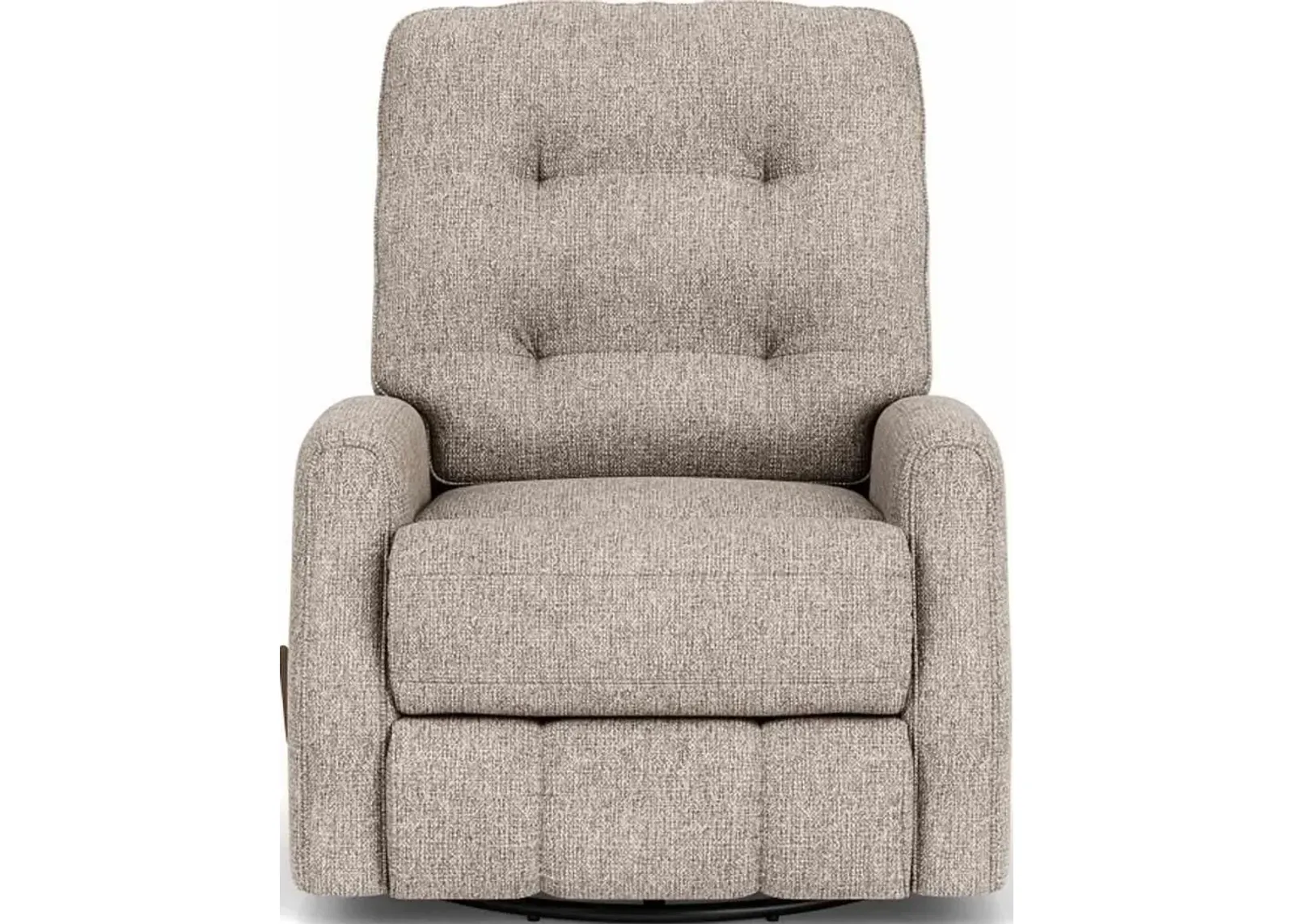 Flexsteel Devon Silver Overcast Swivel Gliding Manual Recliner