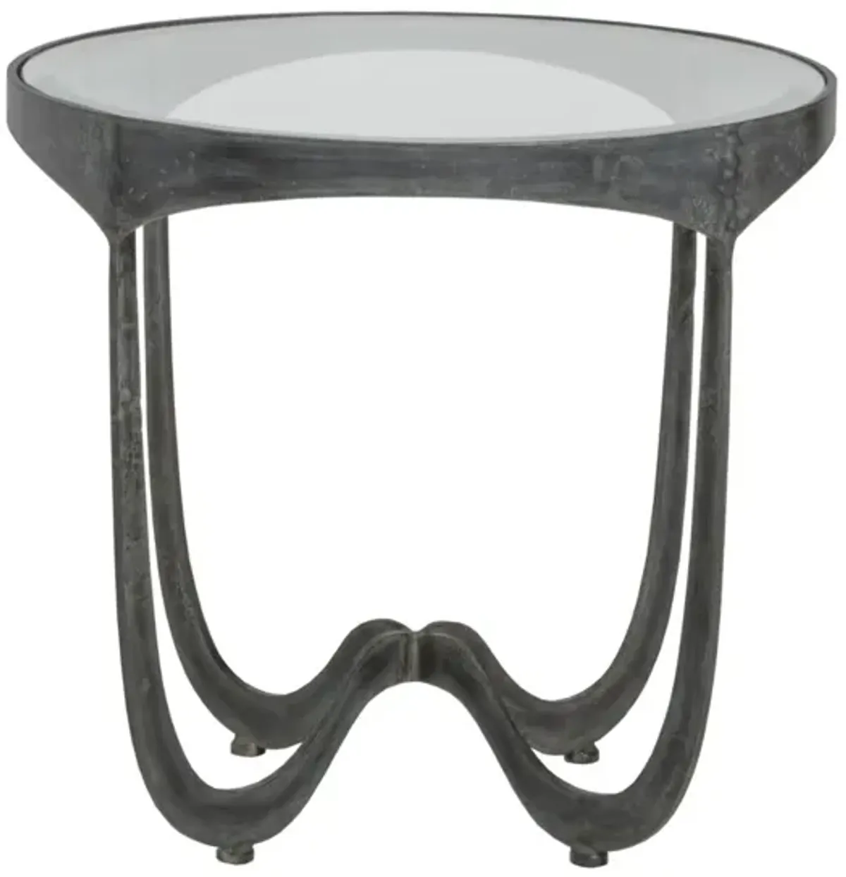 Artistica Home by Lexington Metal Designs Sophie 26 Inch Round Metal End Table Iron Gray