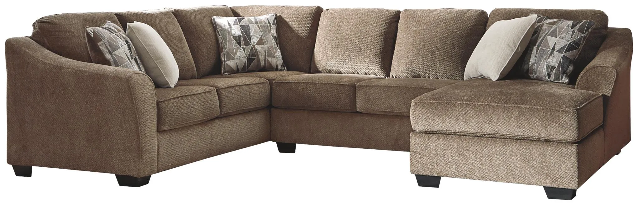 GRAFTIN 3-PIECE SECTIONAL WITH CHAISE TEAK BENCHCRAFT