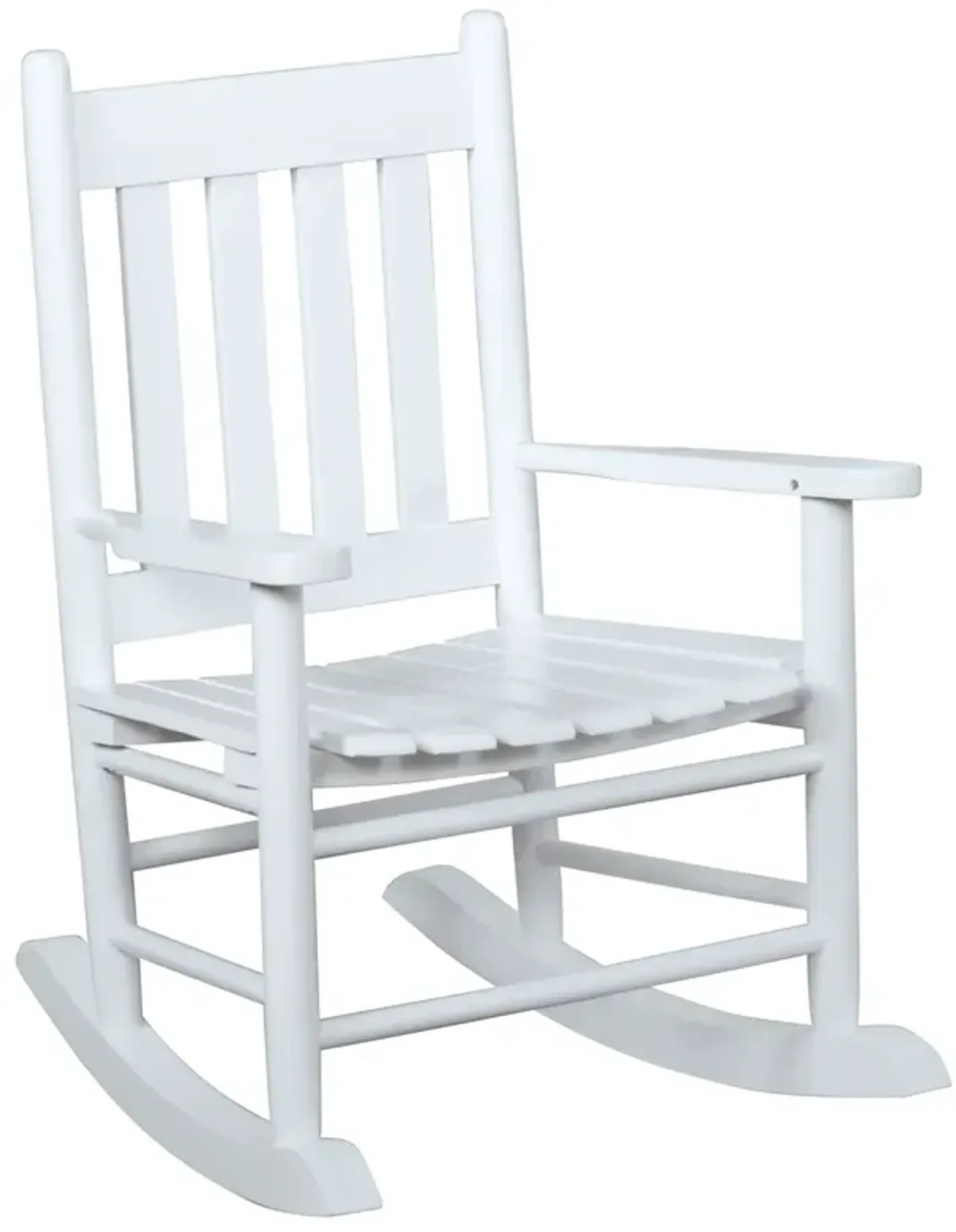 Coaster Annie Slat Back Solid Wood Kids Rocking Chair White