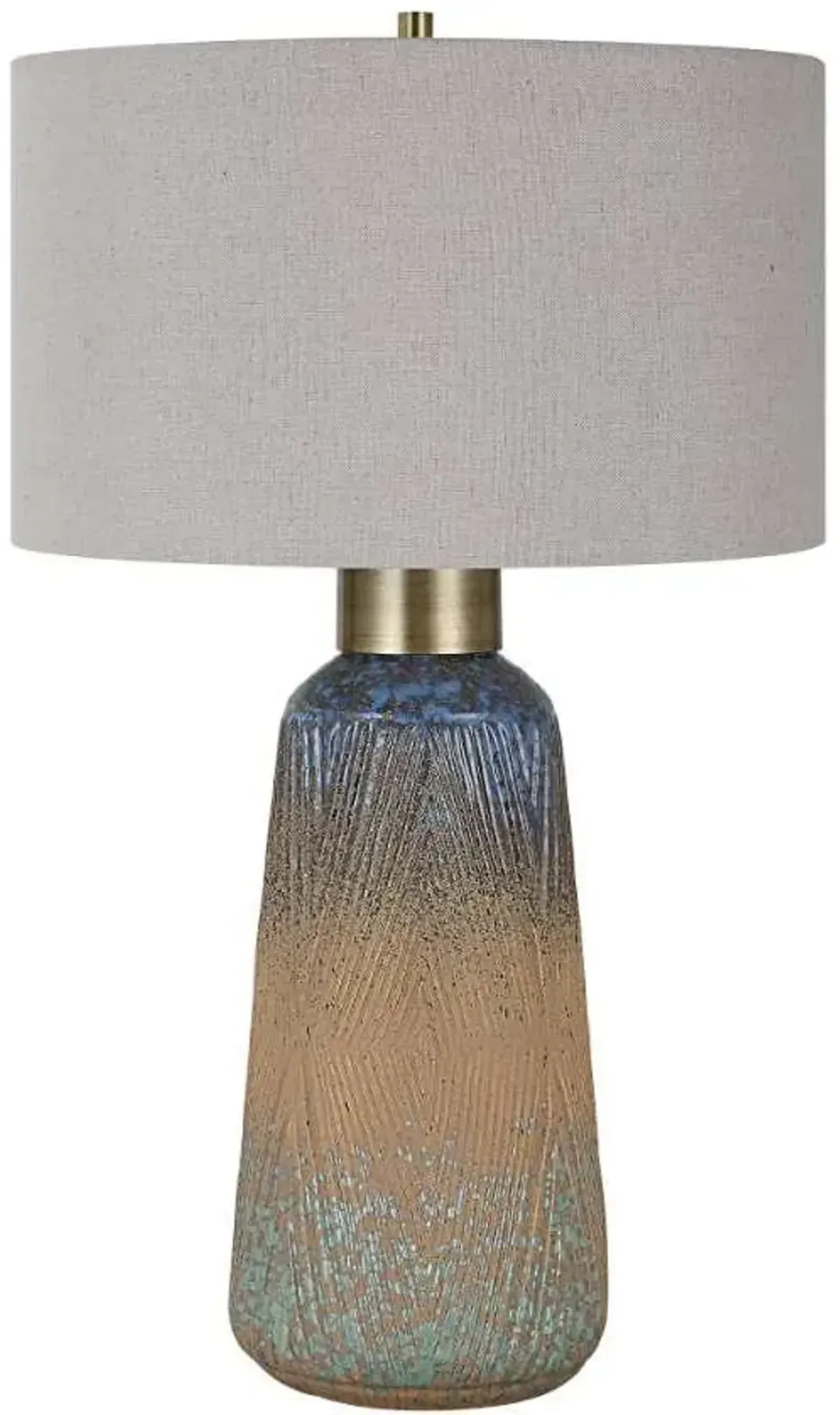 Uttermost Western Sky Blue-Green/Gold/Indigo/Light Gray Table Lamp