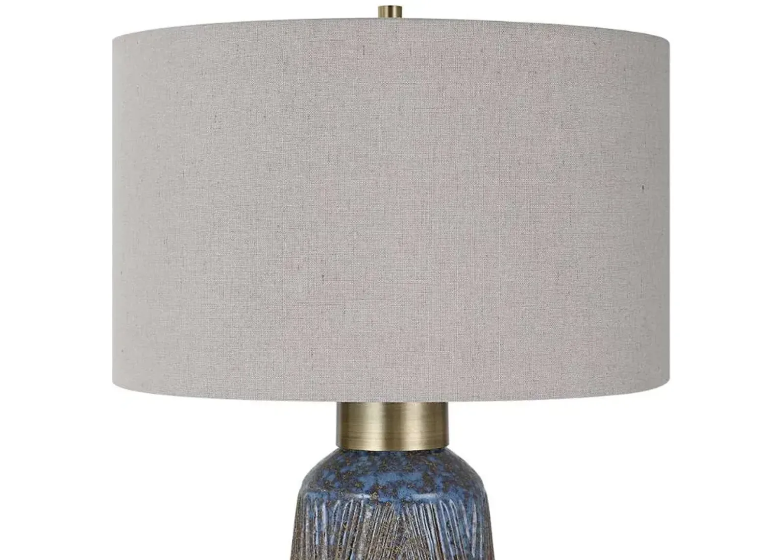 Uttermost Western Sky Blue-Green/Gold/Indigo/Light Gray Table Lamp