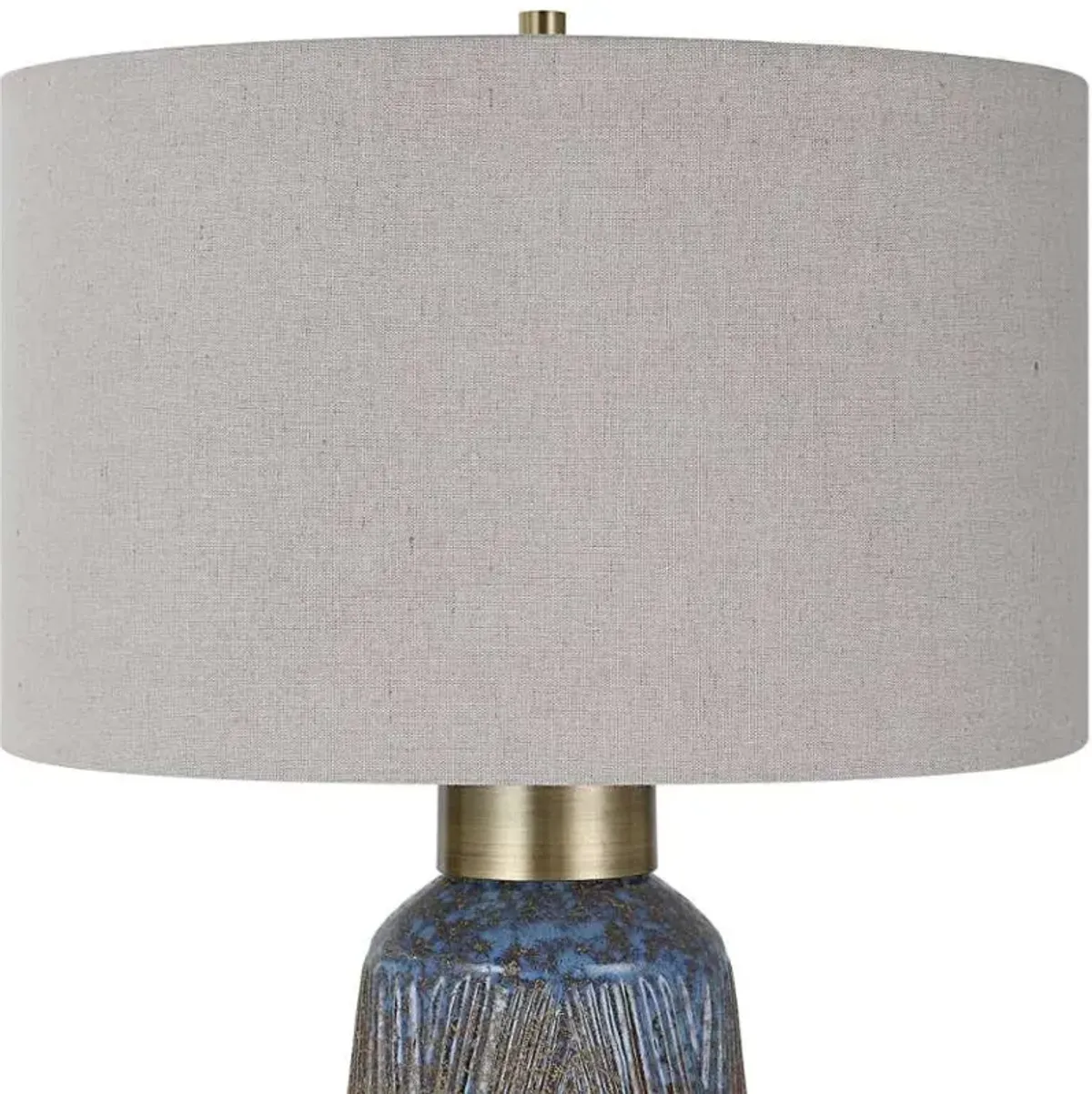 Uttermost Western Sky Blue-Green/Gold/Indigo/Light Gray Table Lamp