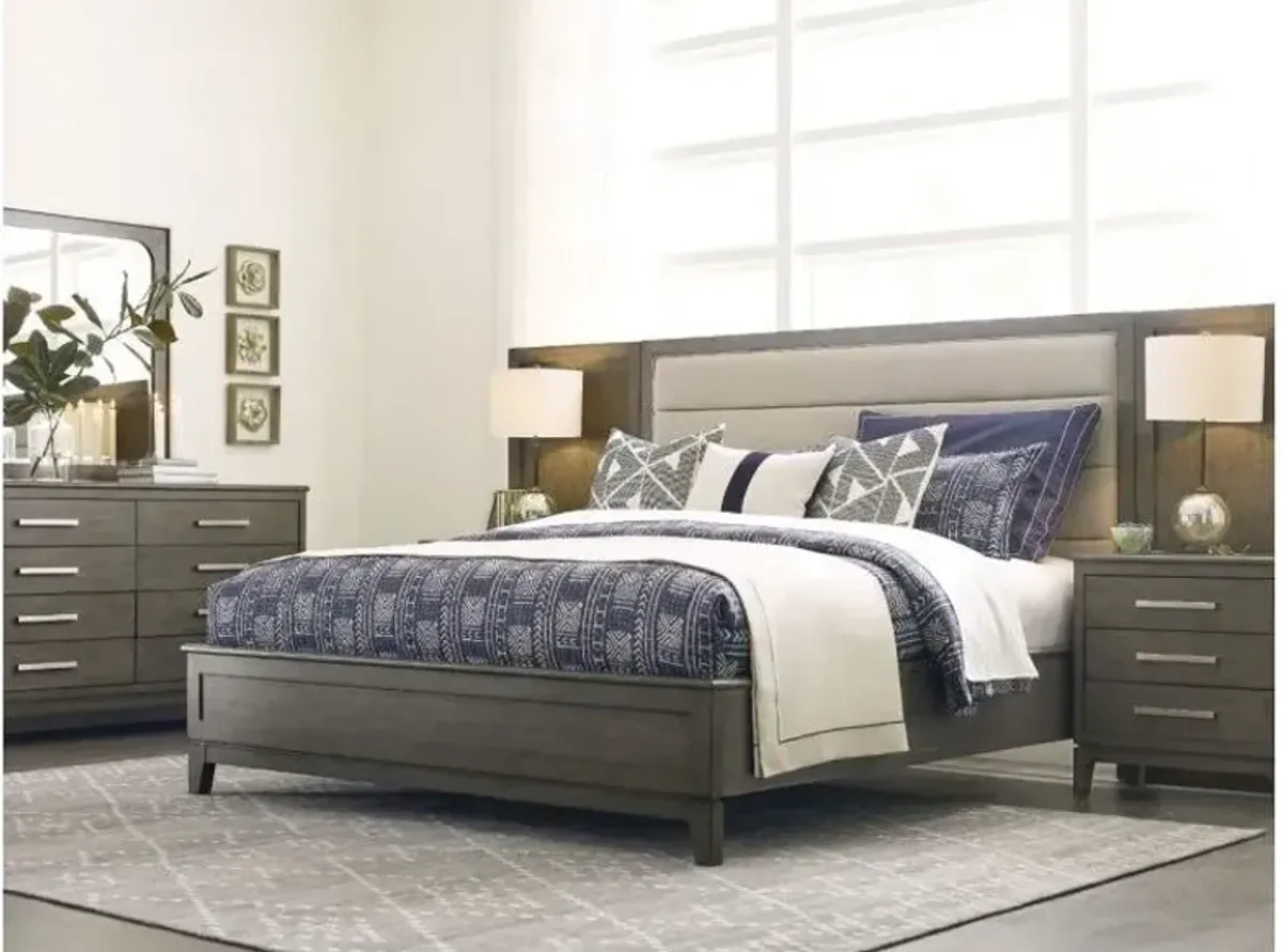 Kincaid Ross Queen Upholstered Panel Complete Bed