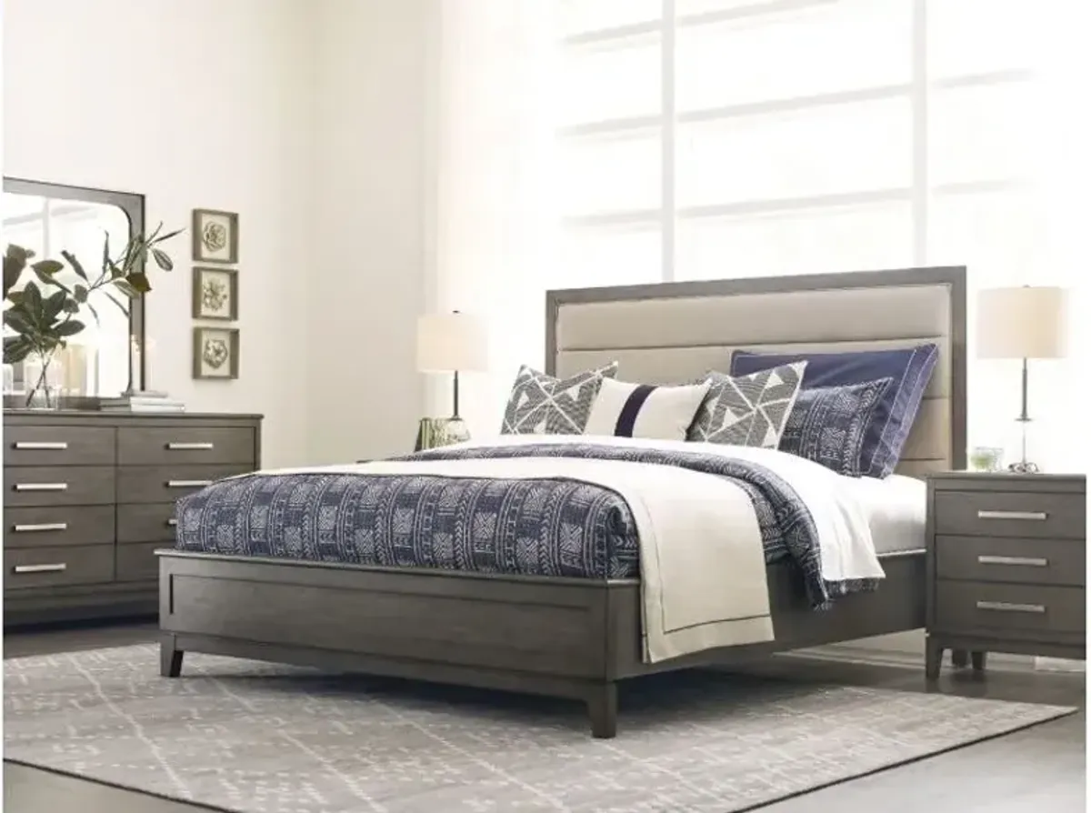 Kincaid Ross Queen Upholstered Panel Complete Bed