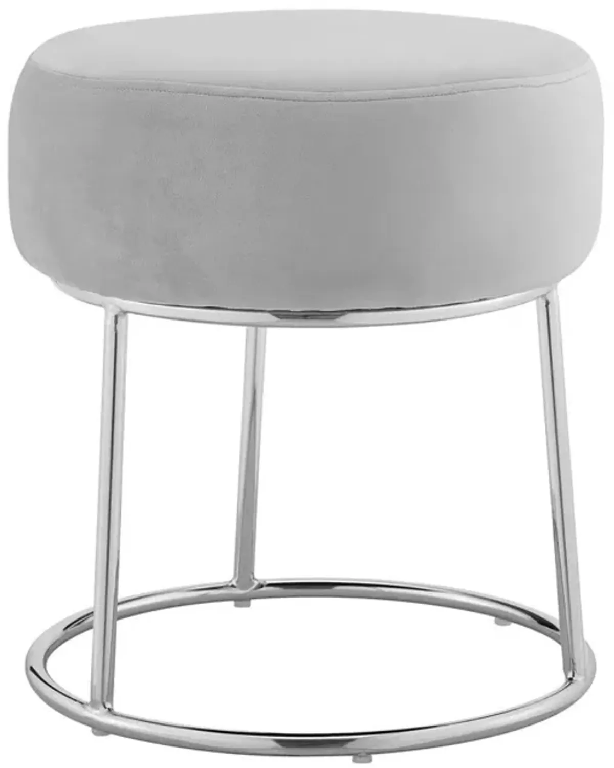 Linon Bandi Accent Vanity Stool Grey