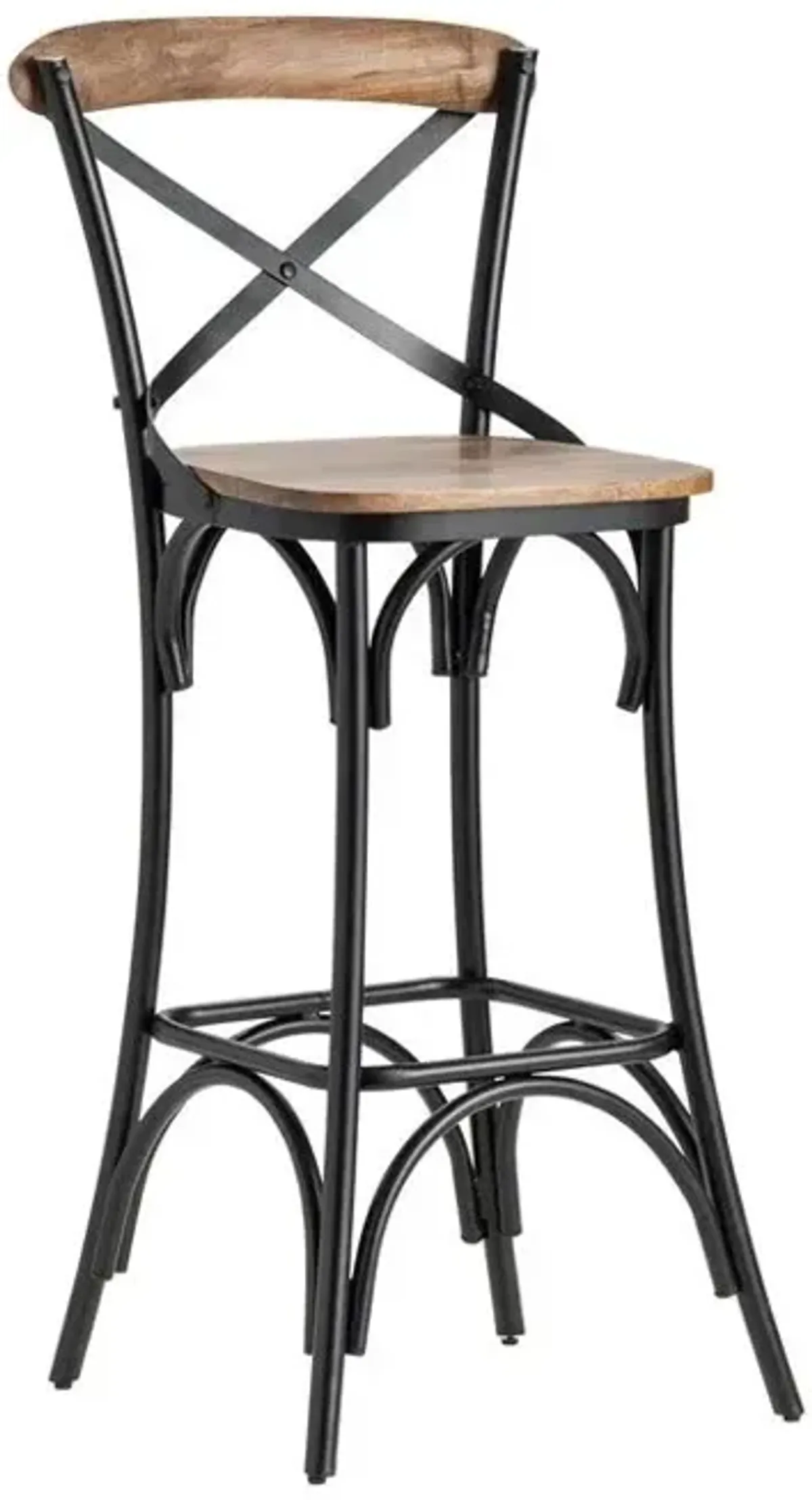 Crestview Cedar Creek Brown & Black Bar Stool