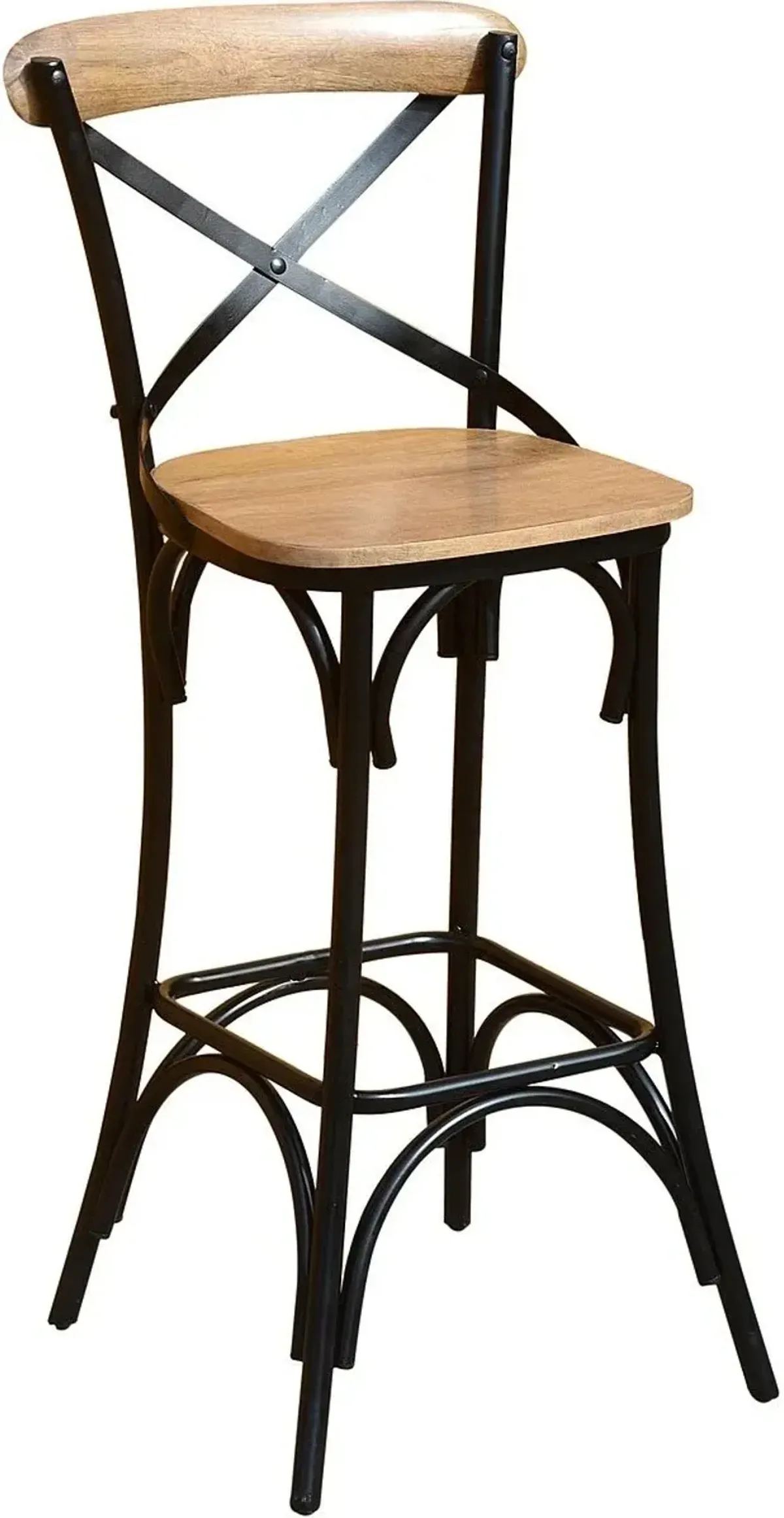 Crestview Cedar Creek Brown & Black Bar Stool