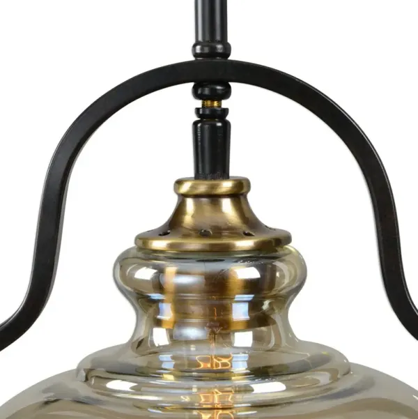 COTULLA AGED BLACK 1-LIGHT MINI PENDANT