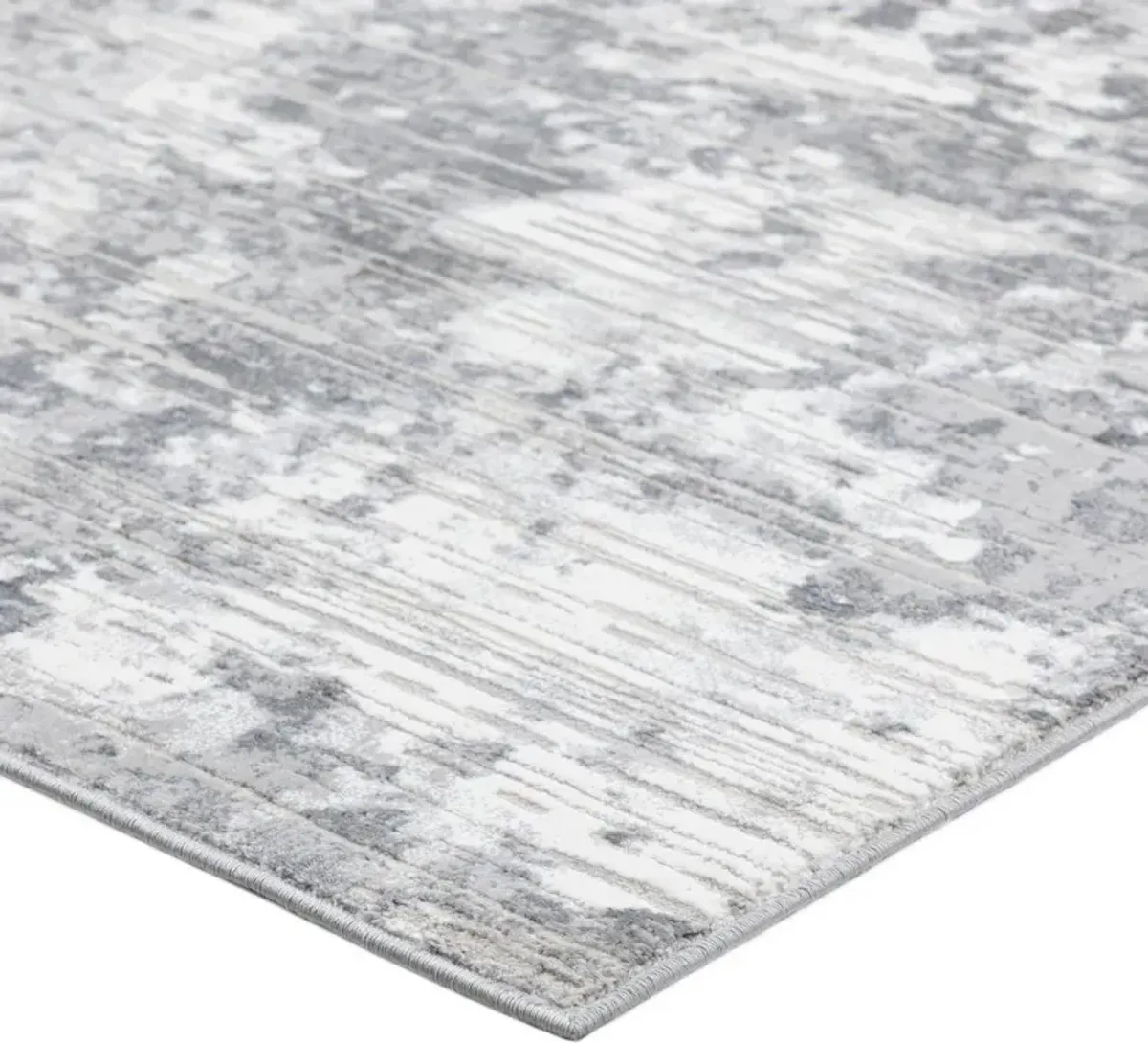 Dalyn Distressed Abstract Grayscale 5'X7' Area Rug