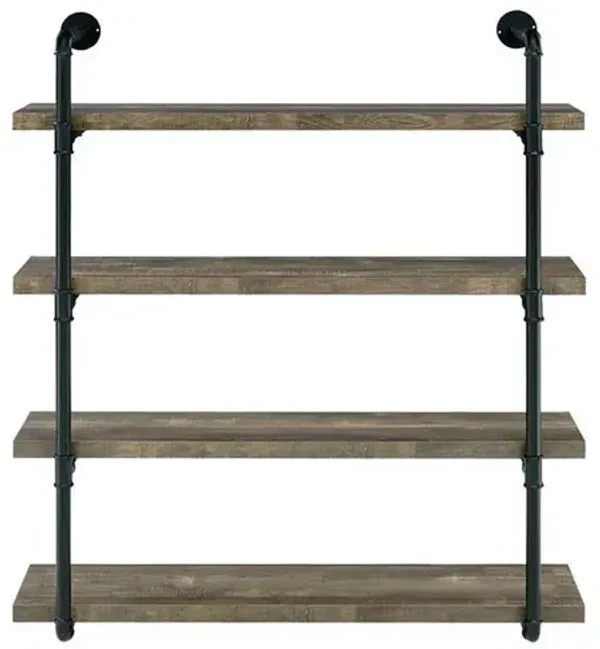 Coaster 40 Inch Wall Shelf Rustic Oak