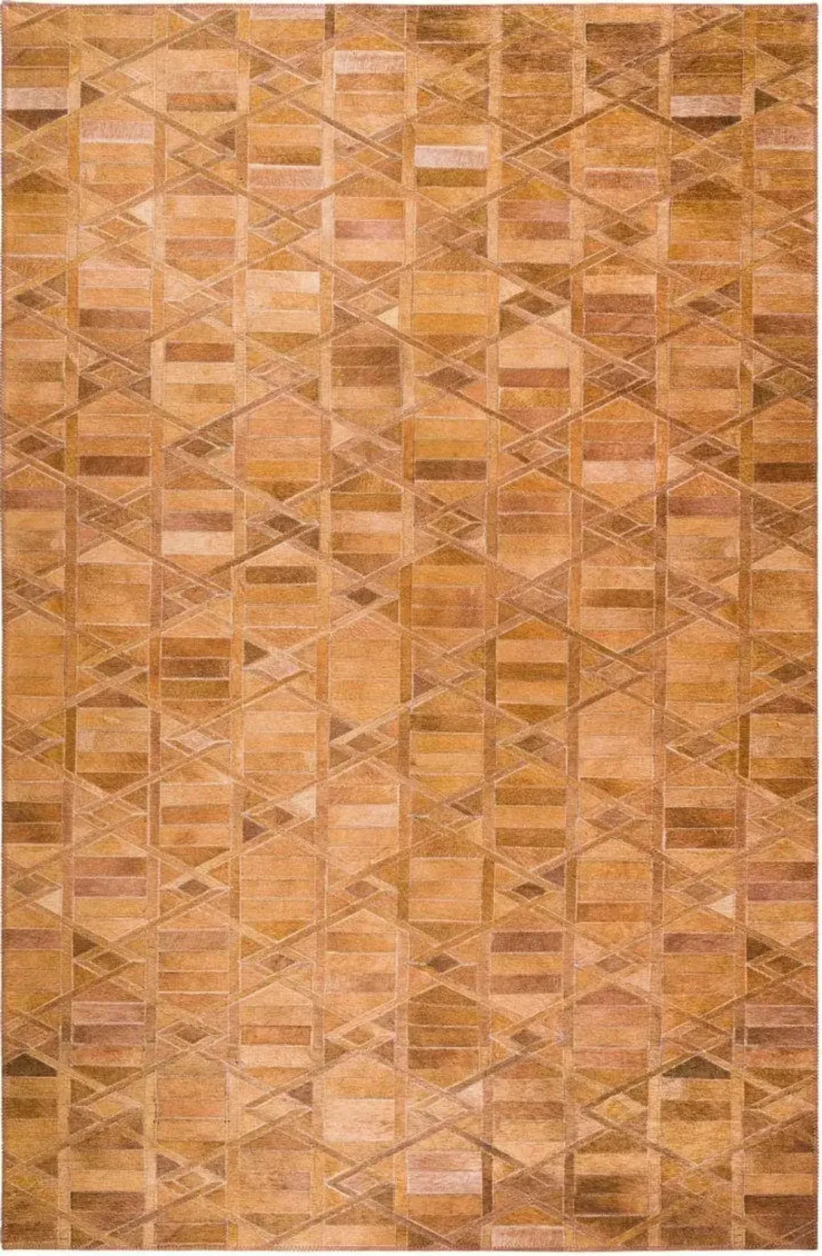 Dalyn Geometric Trellis 5'X8' Area Rug in Amber & Gold